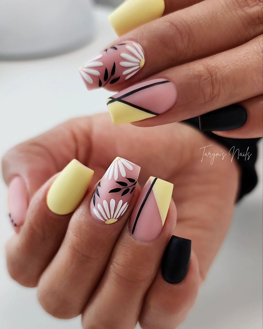 matte butter yellow nails