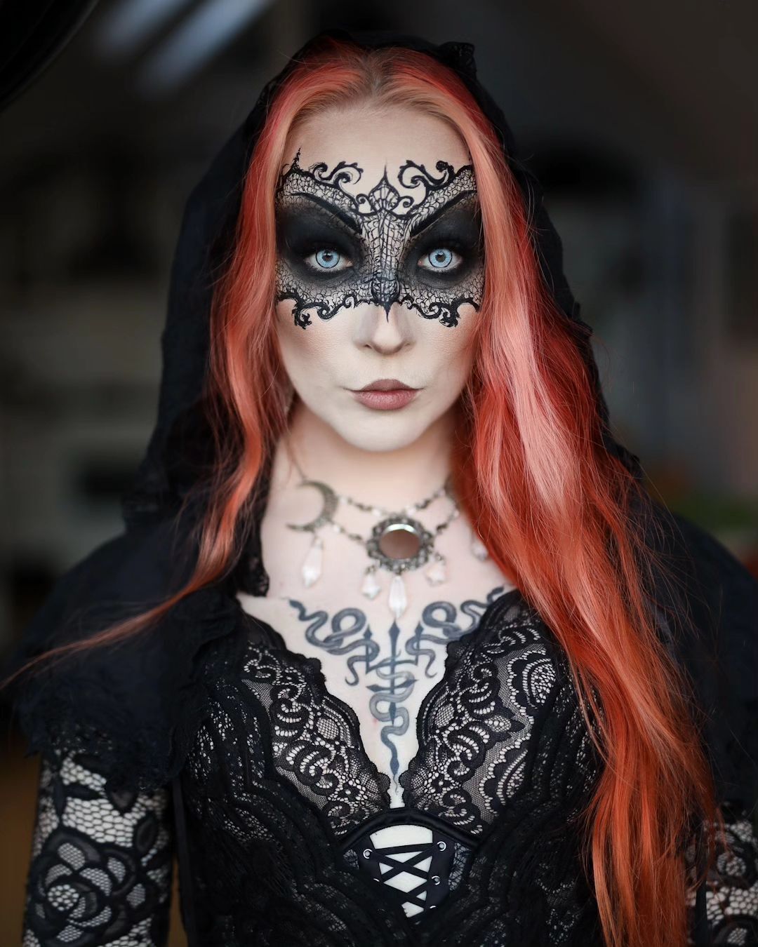 maquillaje de reina nórdica para halloween