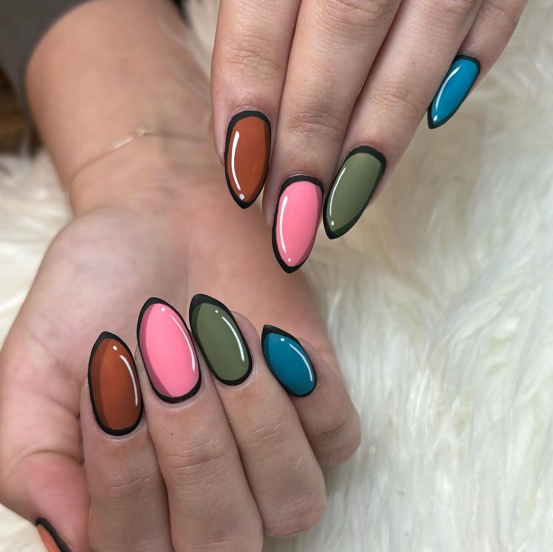 ongles contour pop art