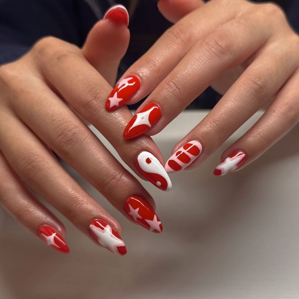 Red And White Design