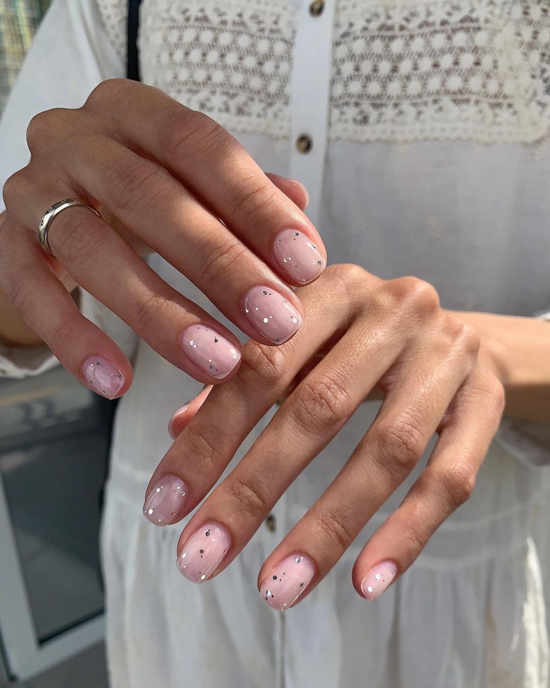 shimmery joy fall short nails