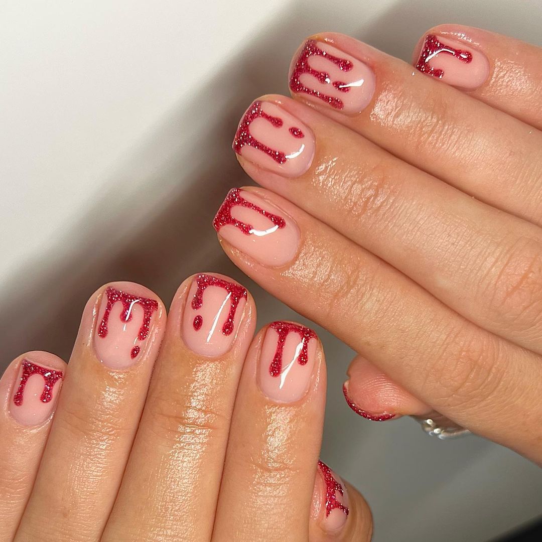 short 'n sweet blood nails