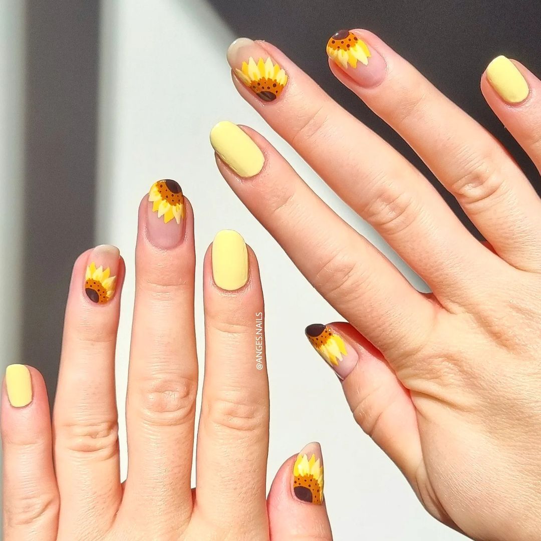 ongles jaune beurre de tournesol