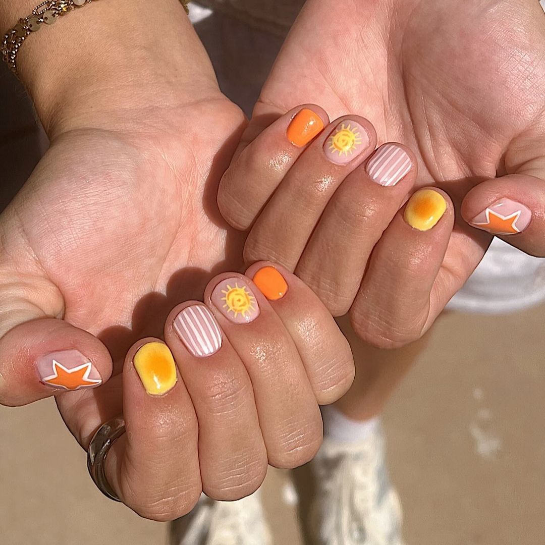 tangerine bliss fall short nails