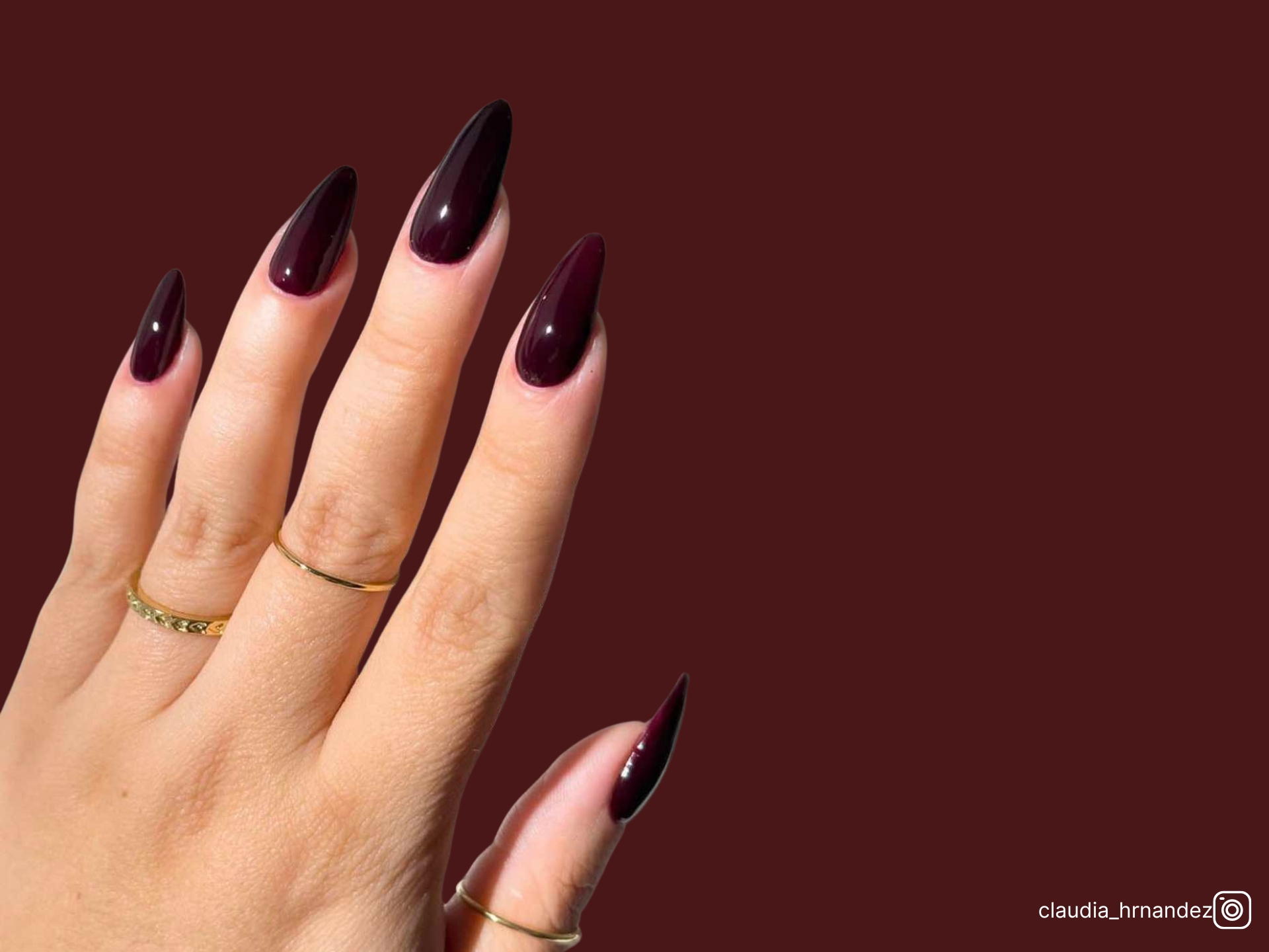 unhas de vinho