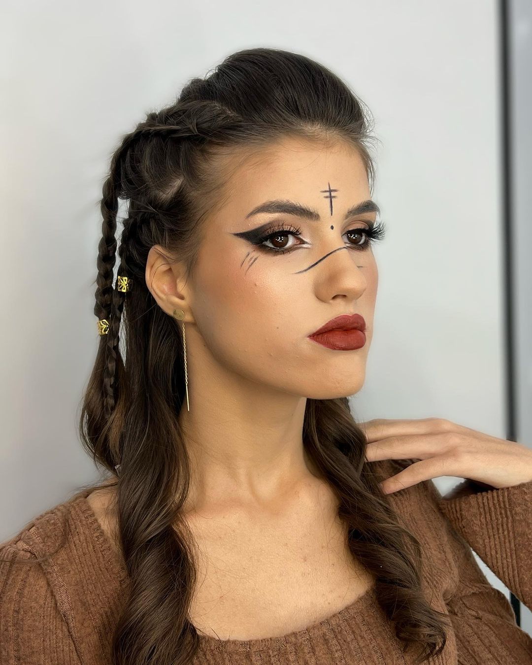 viking scandinavian makeup look