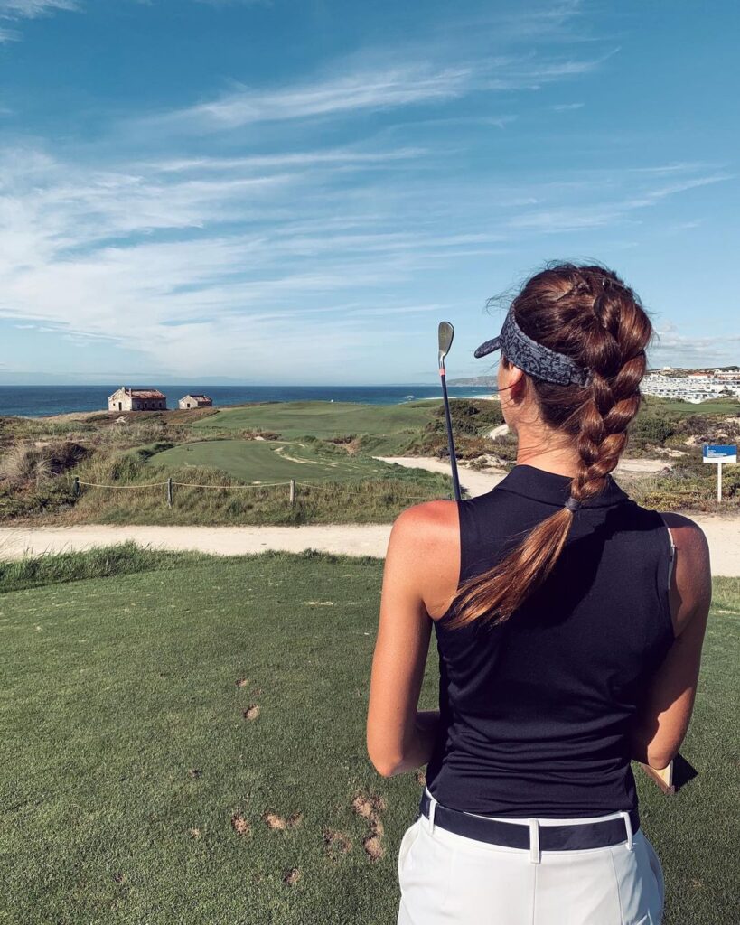 penteado de golfe entrançado