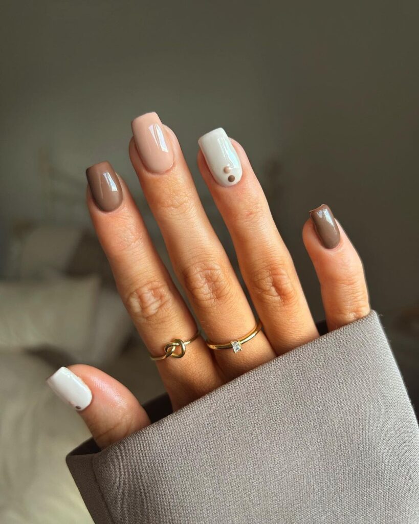 coconut autumn nails