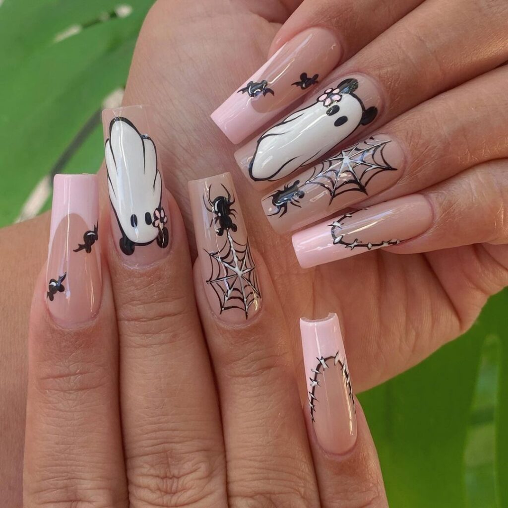 unhas de outubro assustadoras e femininas