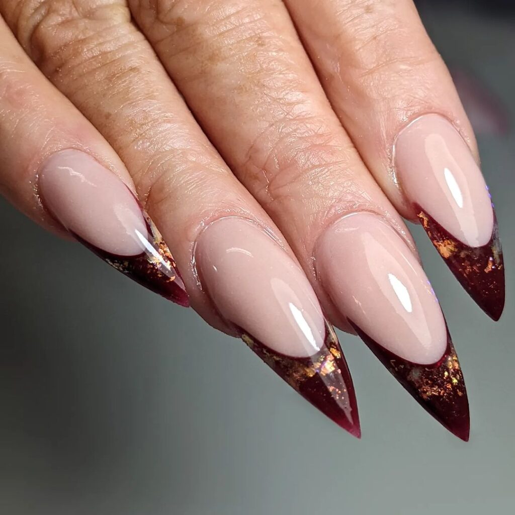 uñas stiletto de otoño