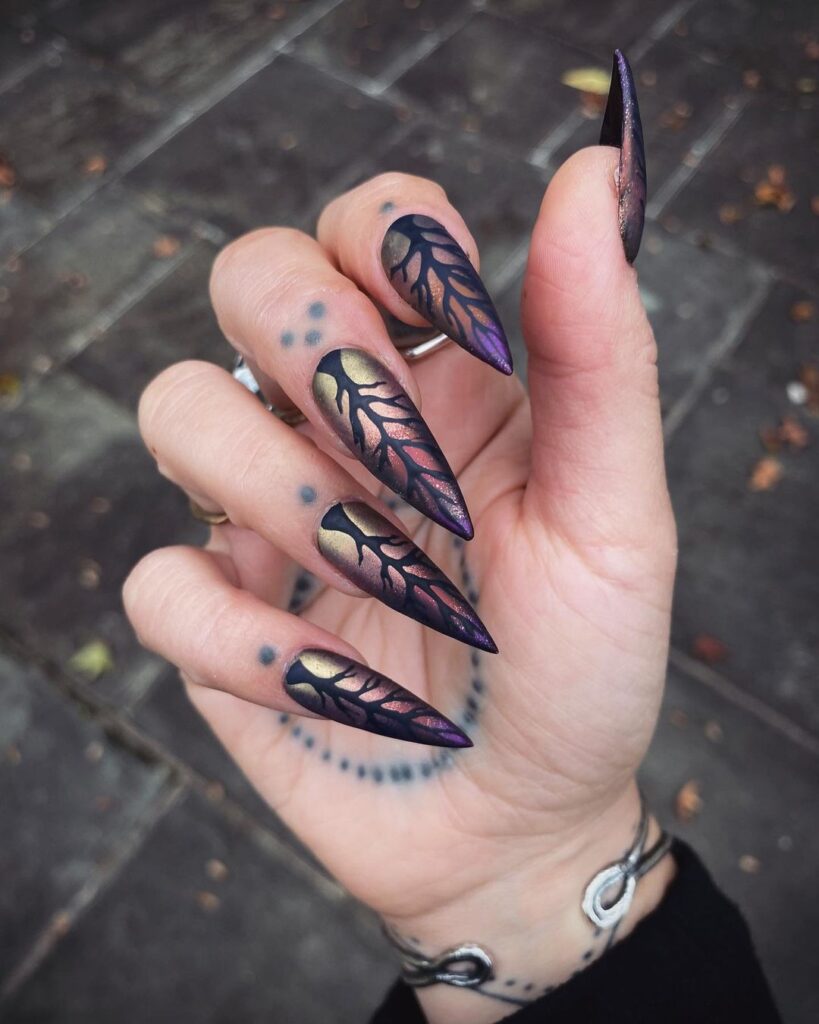 stiletto october nails