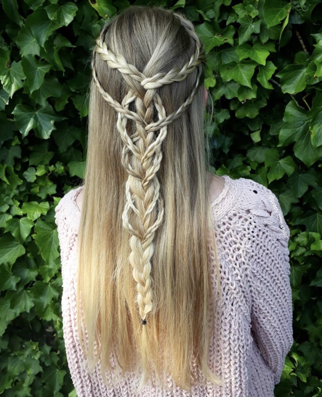 Woven Braid Half Up Half Down Hair