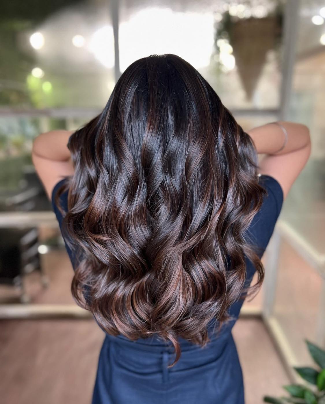 Warm Brown Brunette Balayage Hair