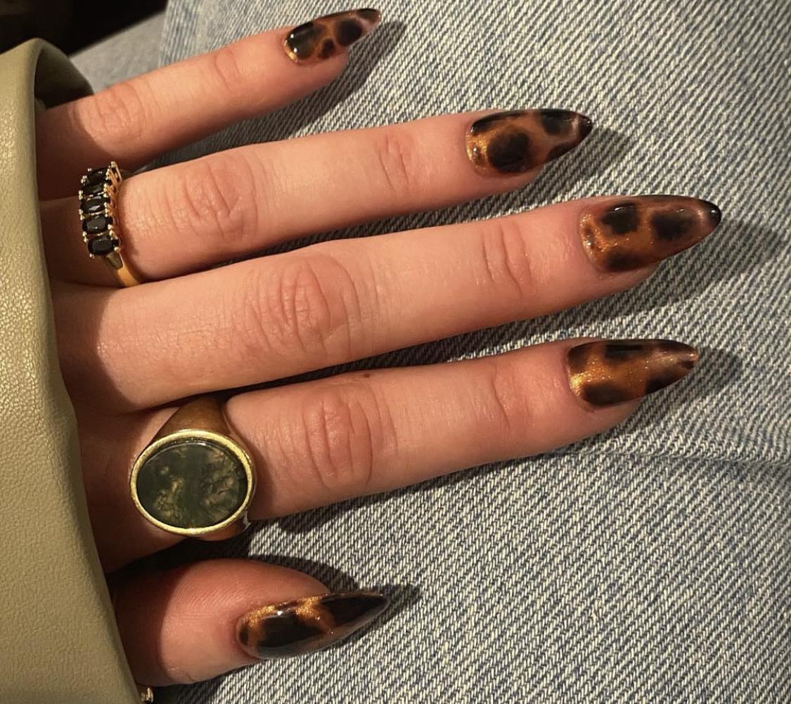 Classic Shiny Tortoise Nails