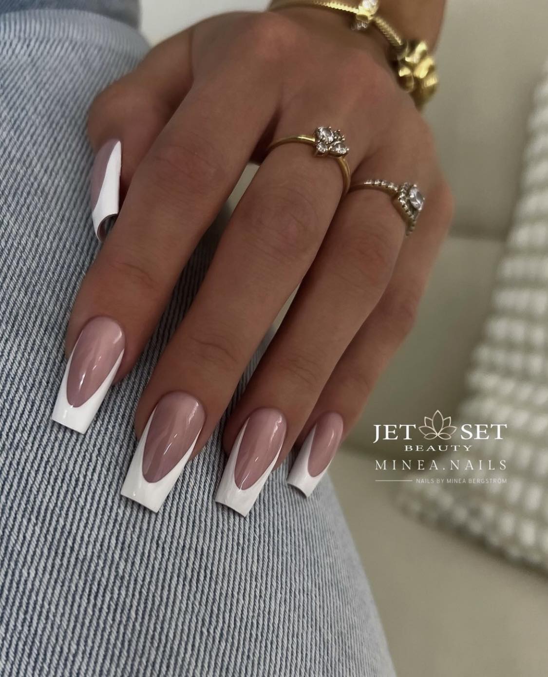 Simple French Gel Nails Design