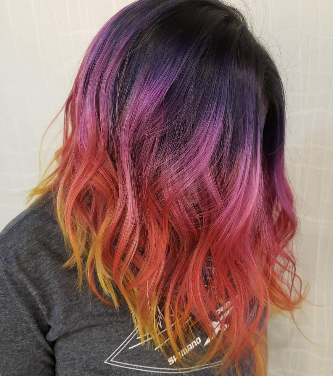 Sunset Brunette Balayage Hair