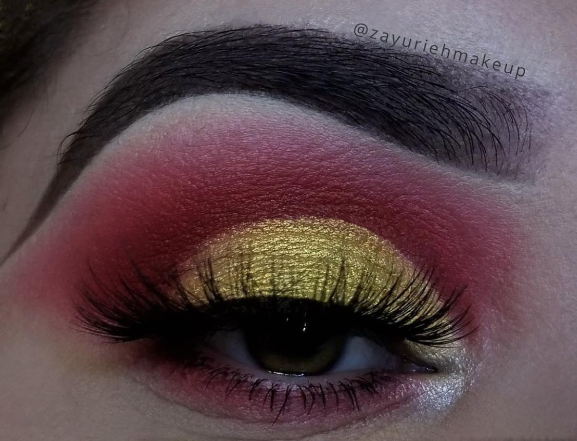 Smokey Eye giallo e rosso