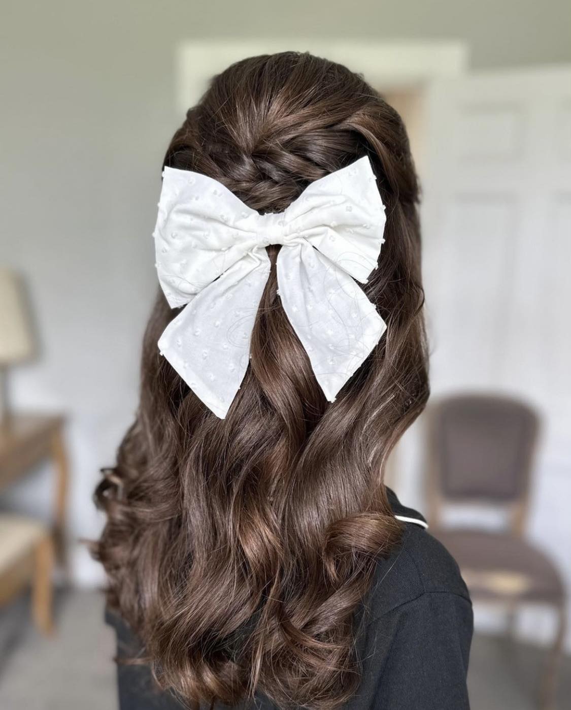 Half Up Half Down Hair With Bow