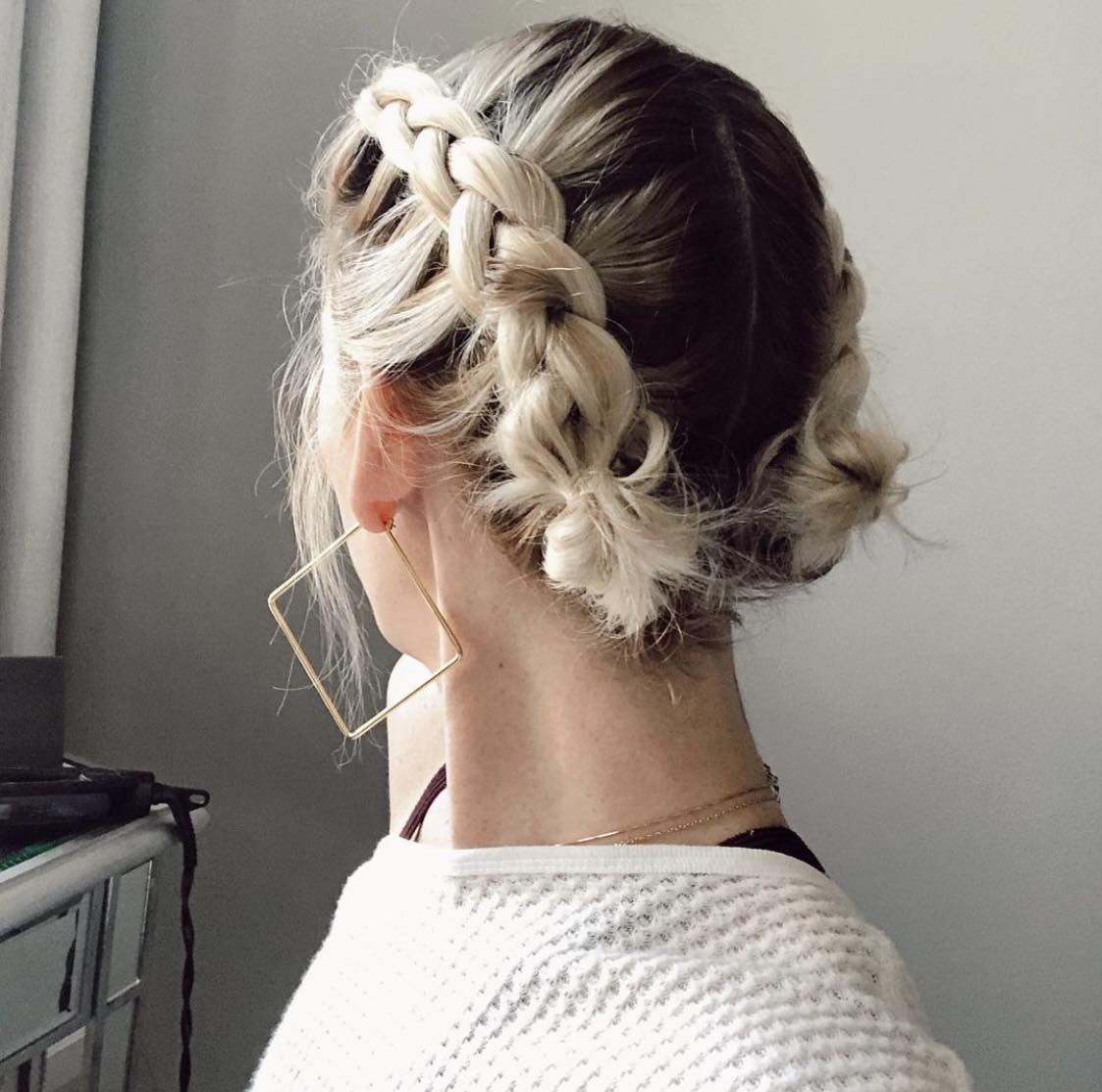 Dutch Braids Hoco Hairstyle For Short Hair