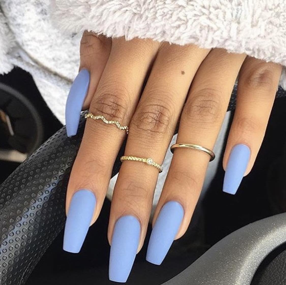 Light Blue Ballerina Nails