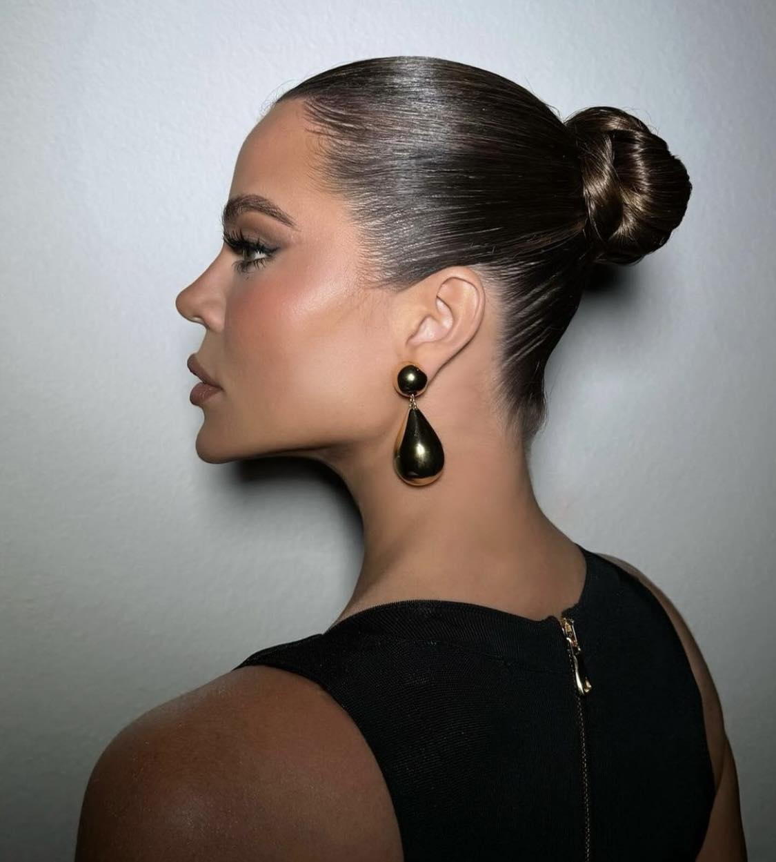 Middle Bun Hoco Hairstyle