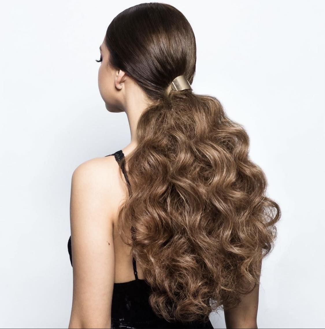 Fluffy Wavy Sleek Ponytail Peinado con coleta