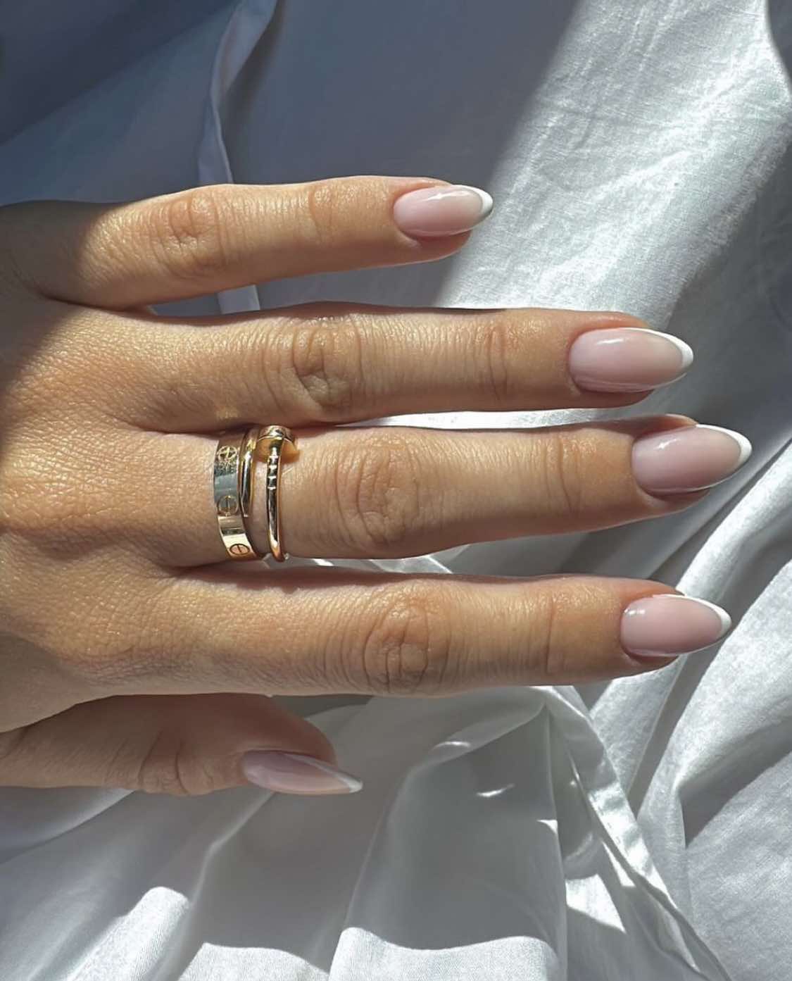 Micro French Nude Uñas de Otoño