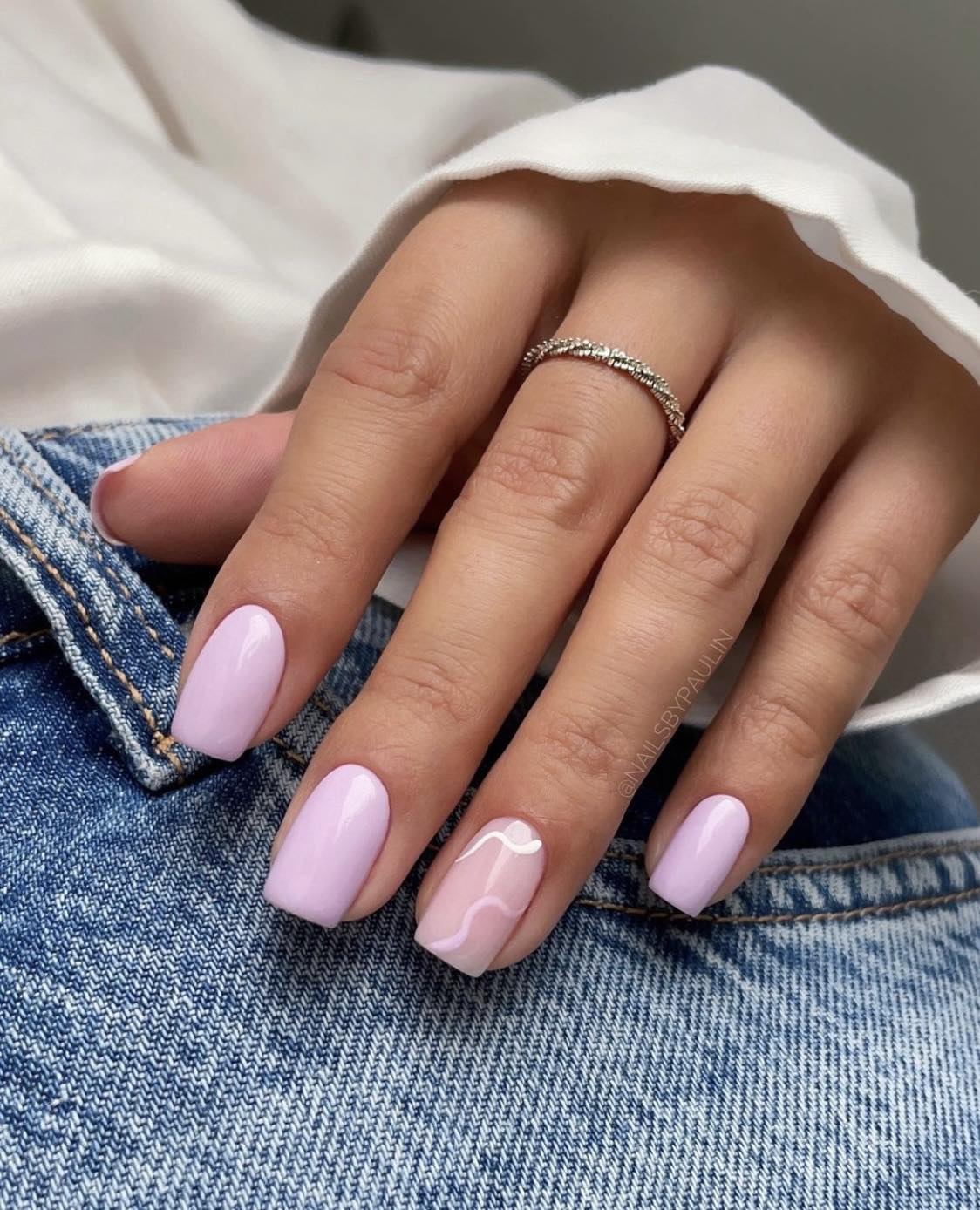 Simple Light Pink Gel Nails Design