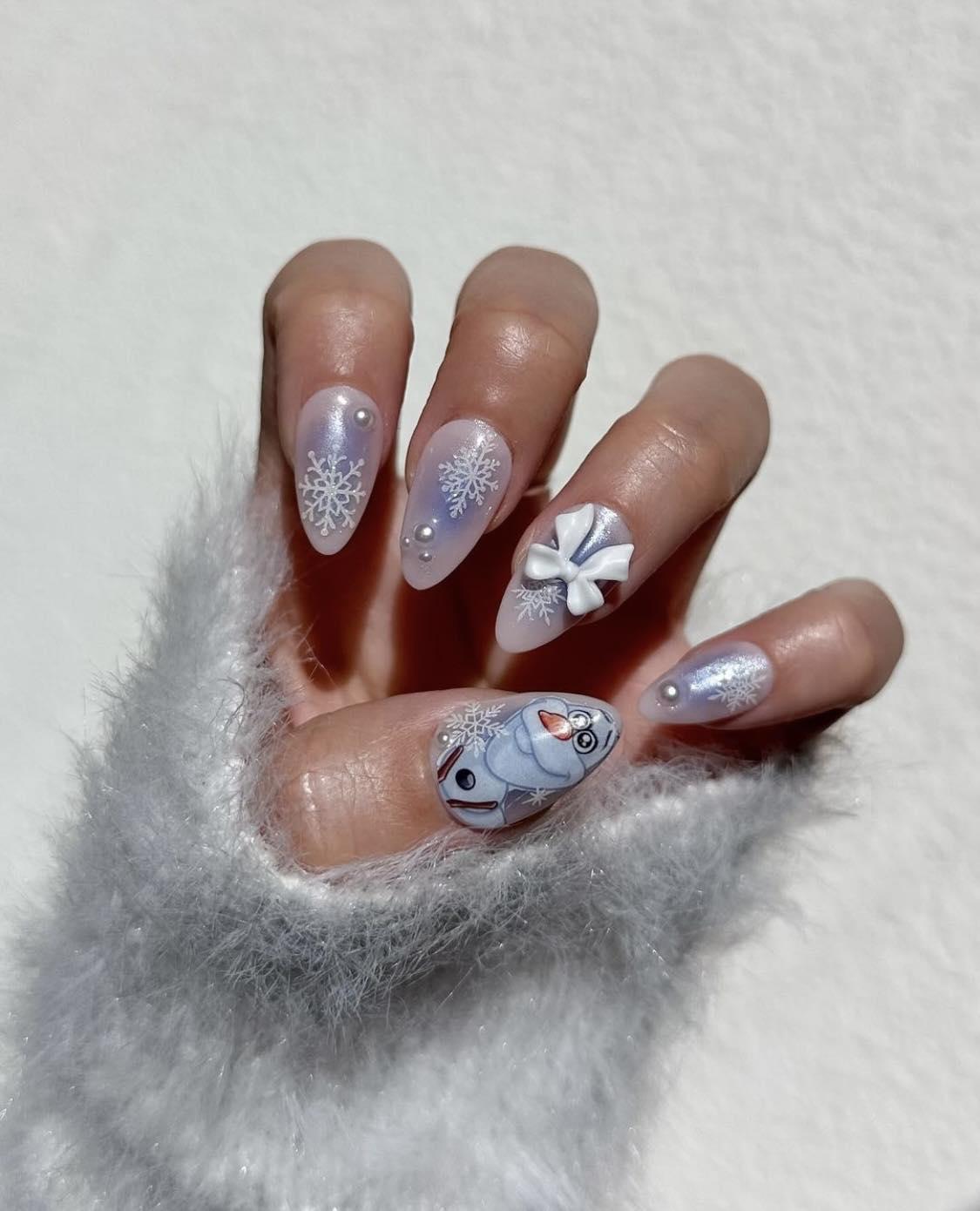 Les ongles de Noël d'Olaf Disney