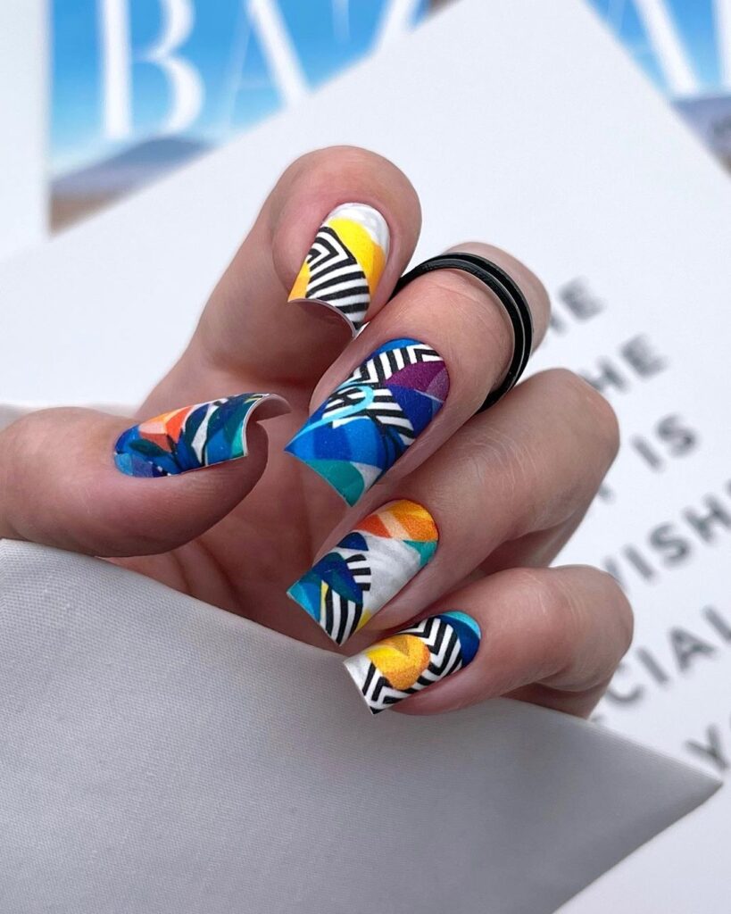 Abstract Picasso Gradient Patterns