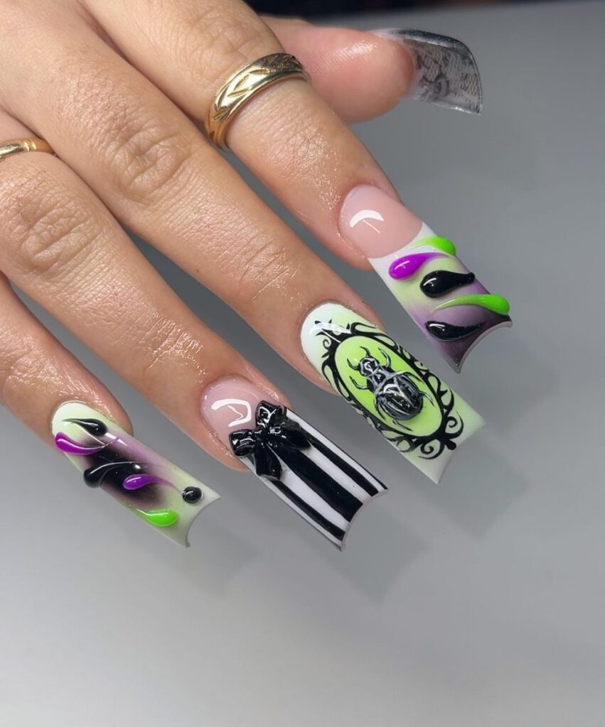 Beetlejuice Fall Nails