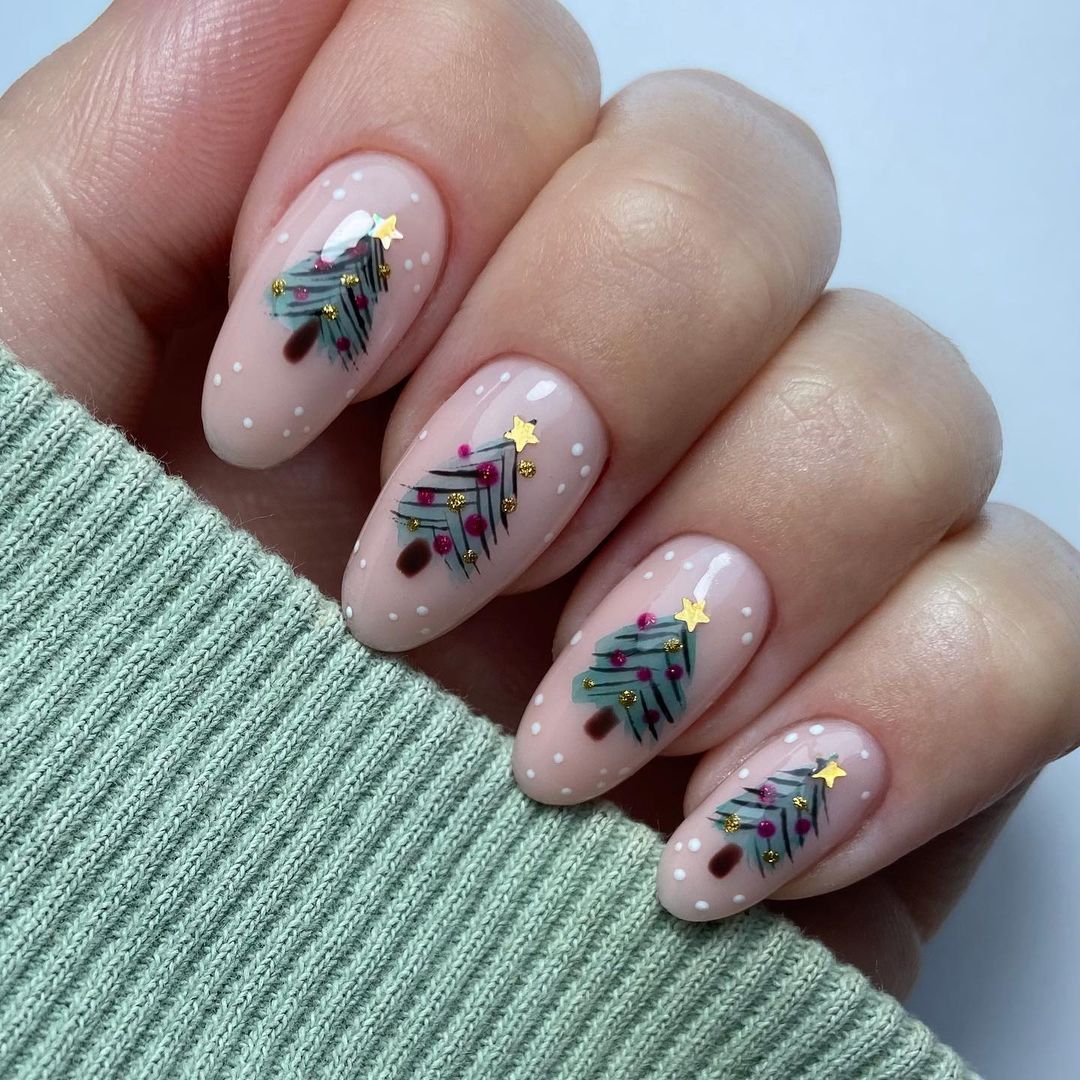 árvore de natal unhas giras