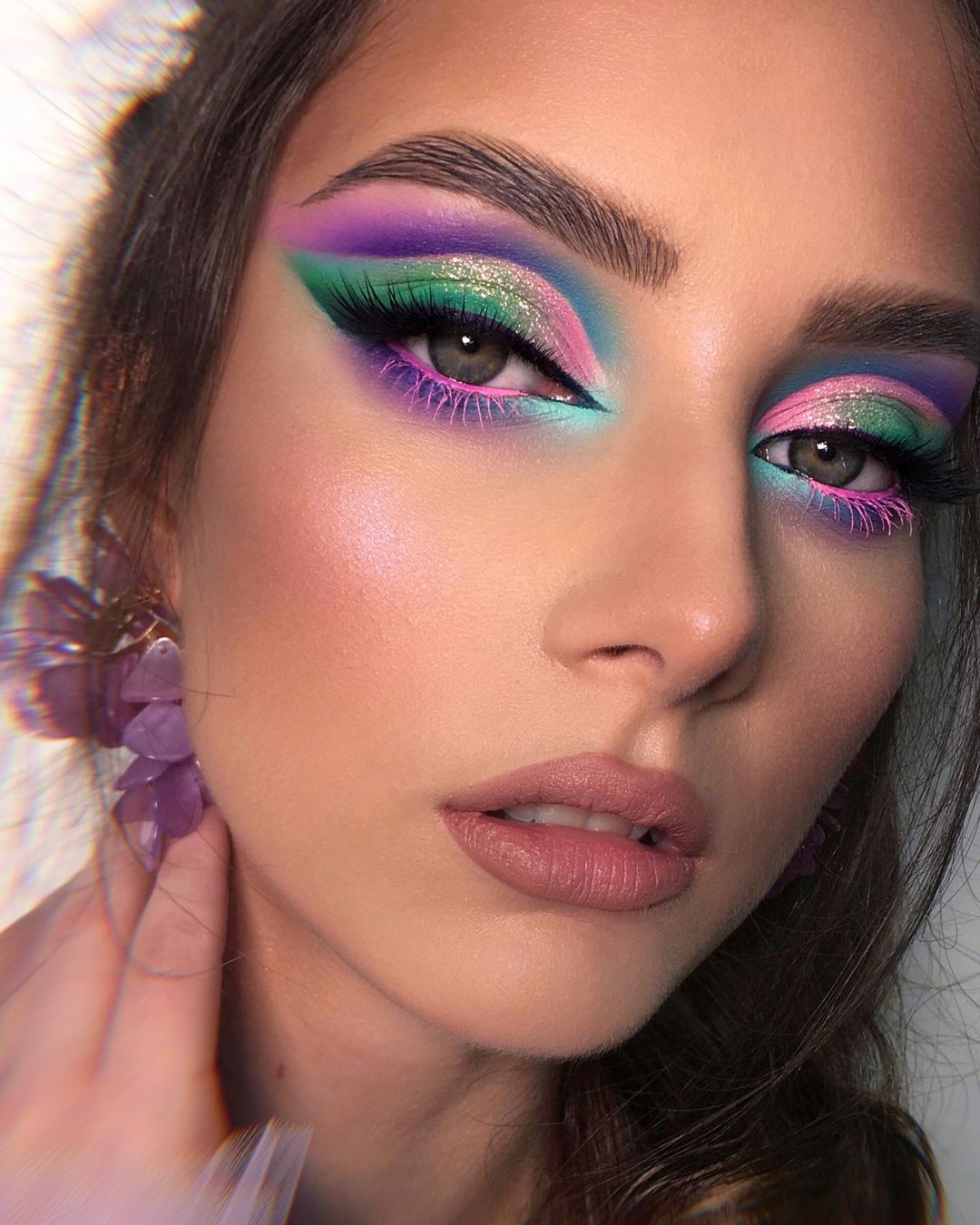 colorful graphic makeup idea