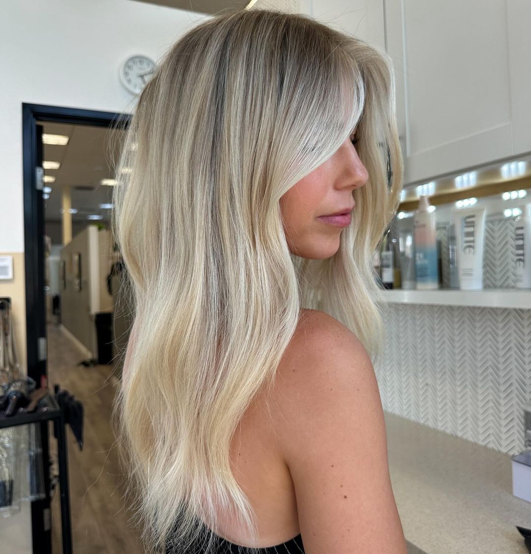 cool blonde blend fall hair color