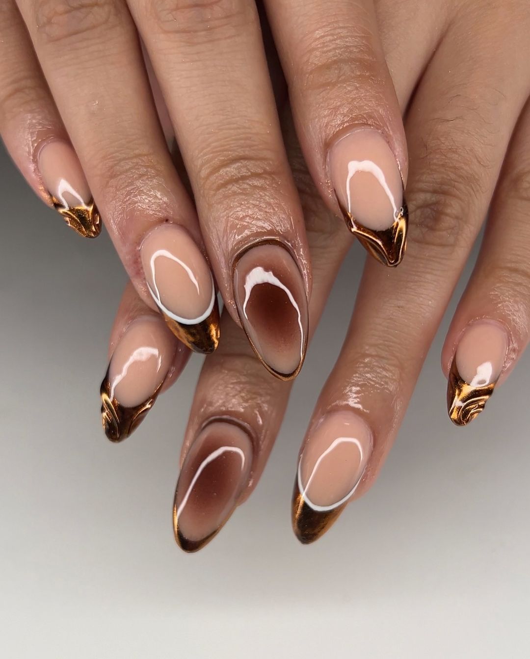 copper aura nails combo