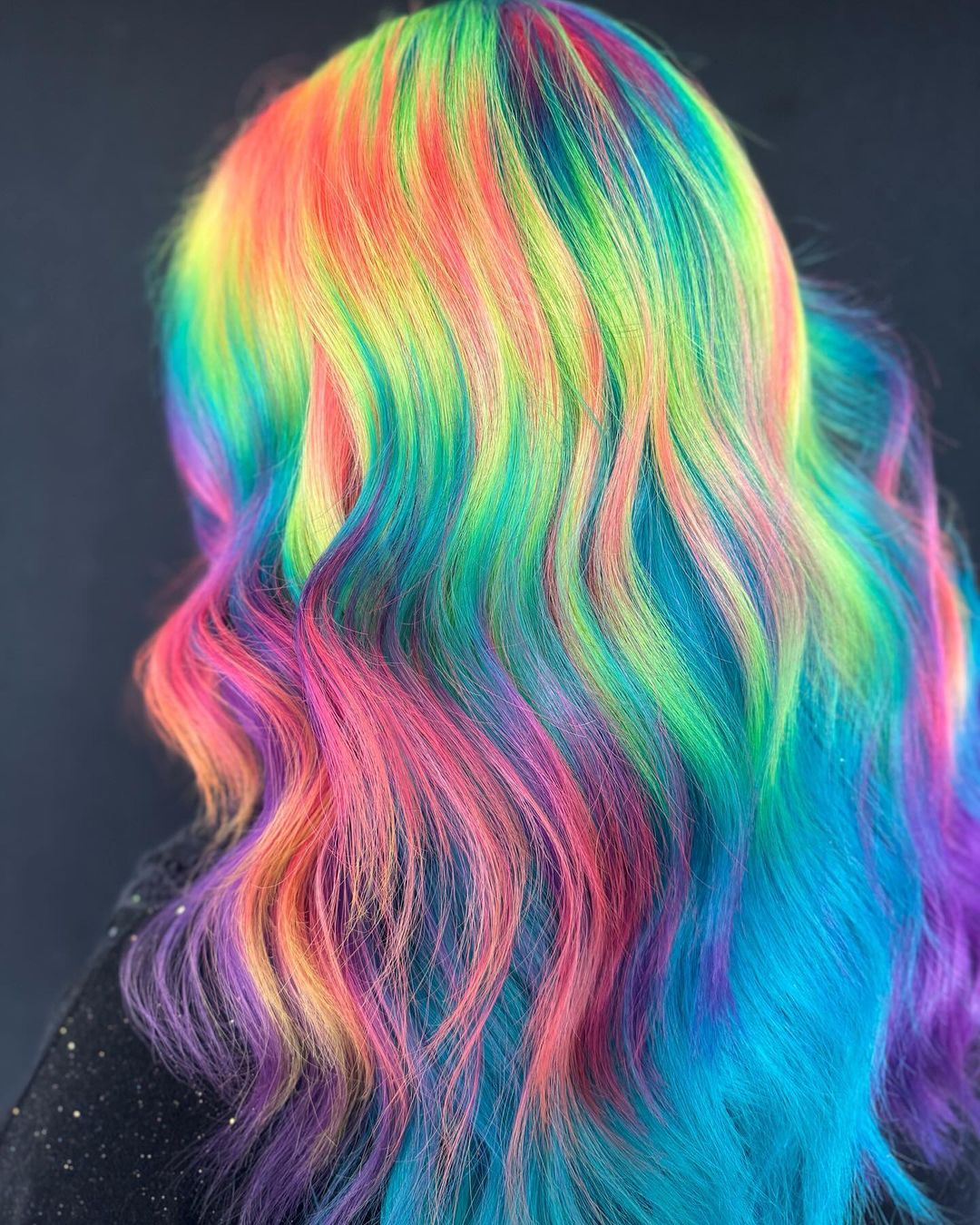 colore di capelli autunnale vivido zucchero filato