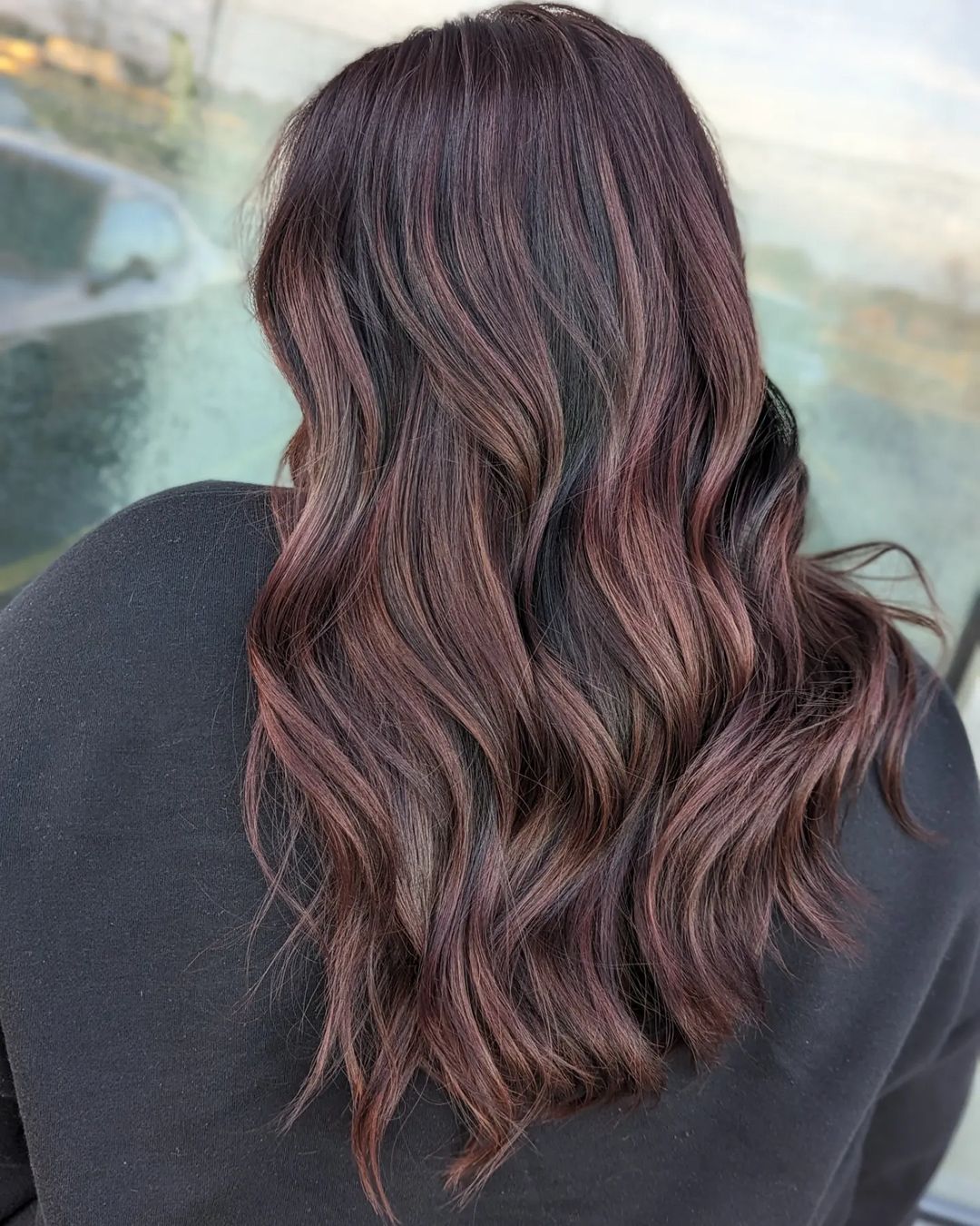 balayage bordeaux scuro