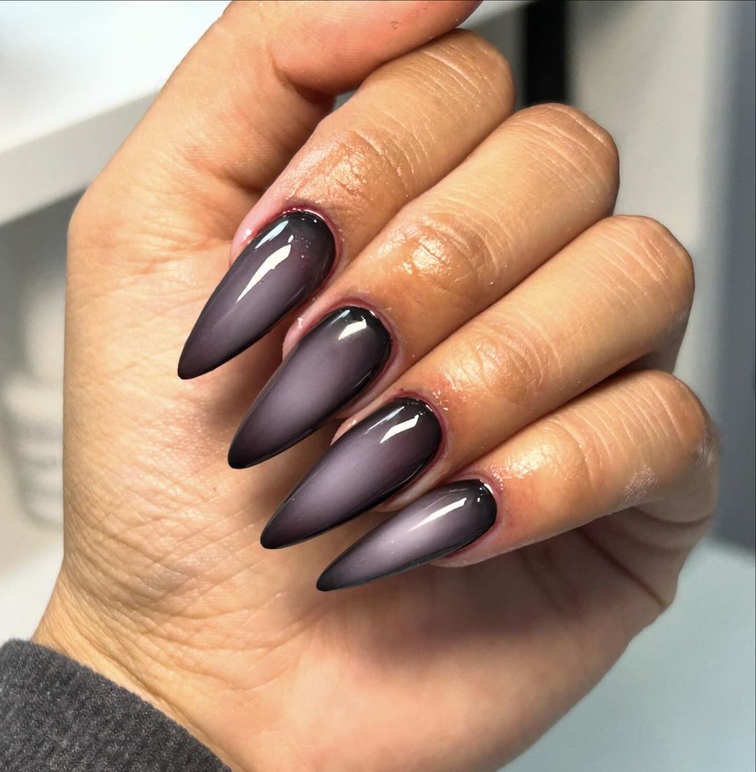 deep purple fall aura nails