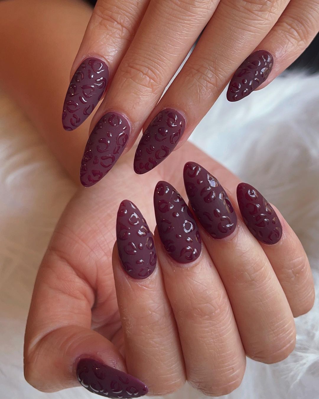 details are everything matte burgundy nails