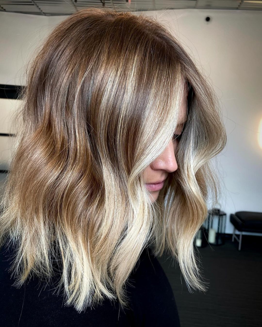 balayage dimensionnel beige blond