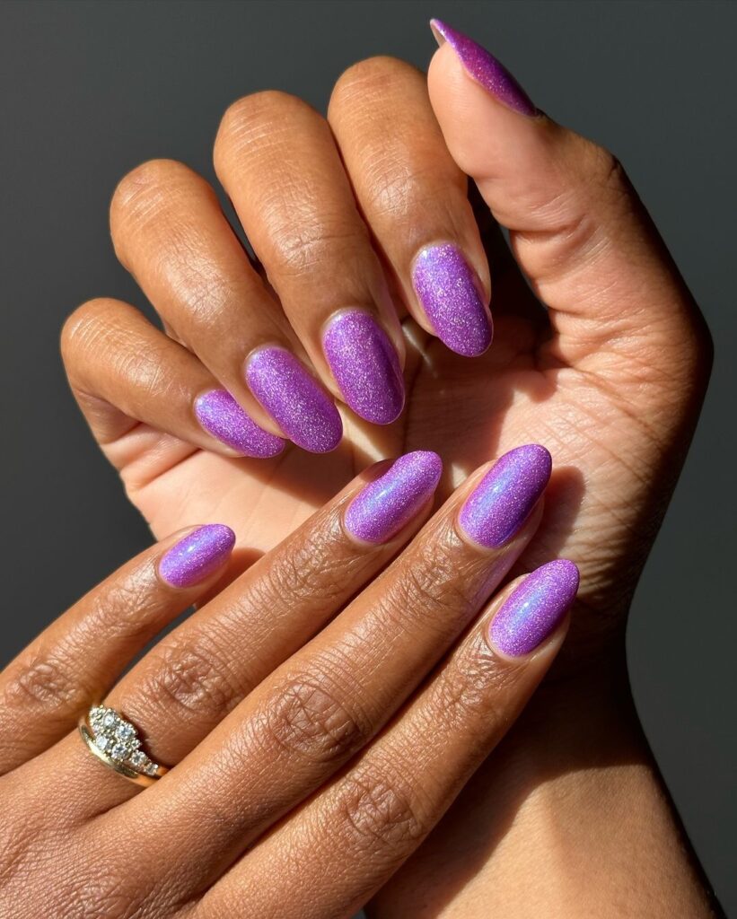 Electric Fall Purple Nails