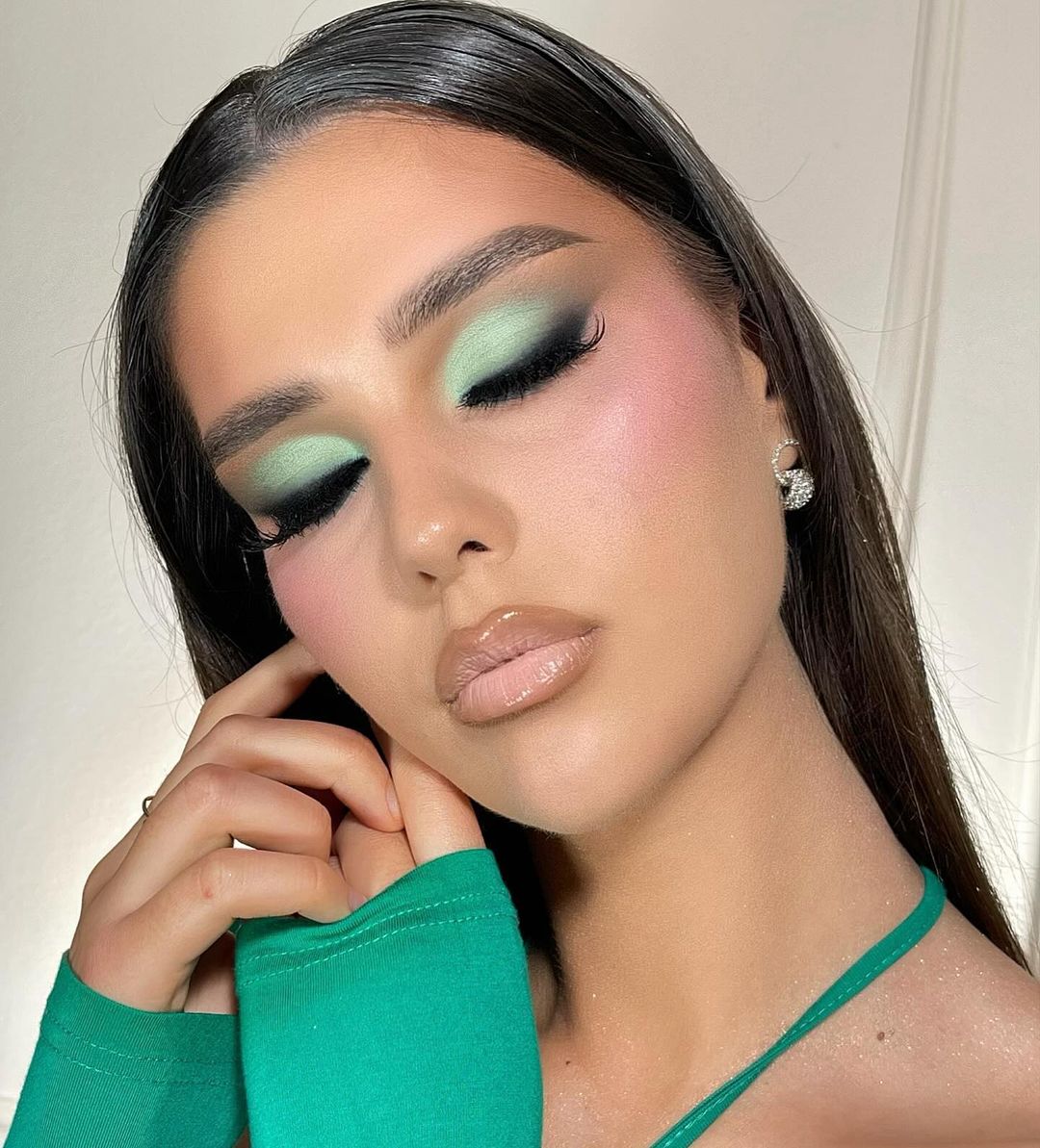 look smokey eye verde esmeralda