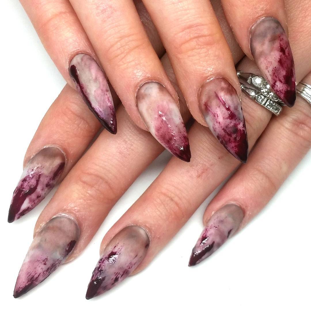 fleshy witchy nails