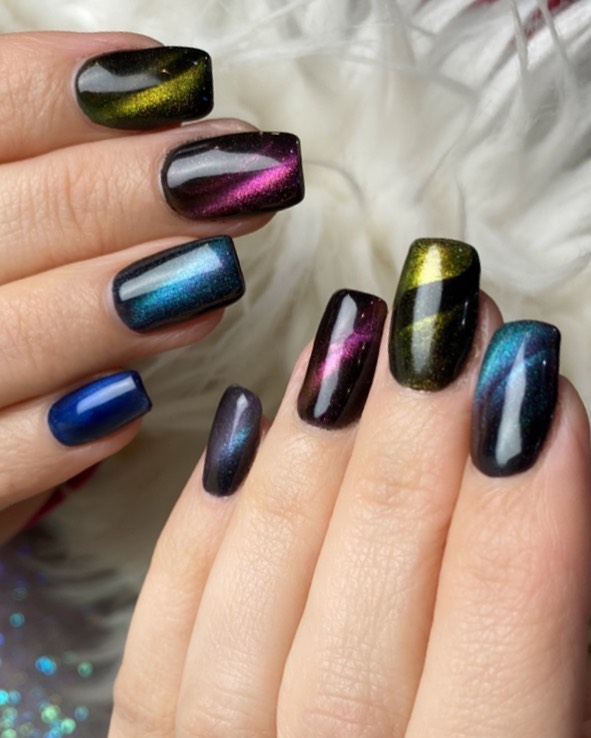 galaxy square nail design