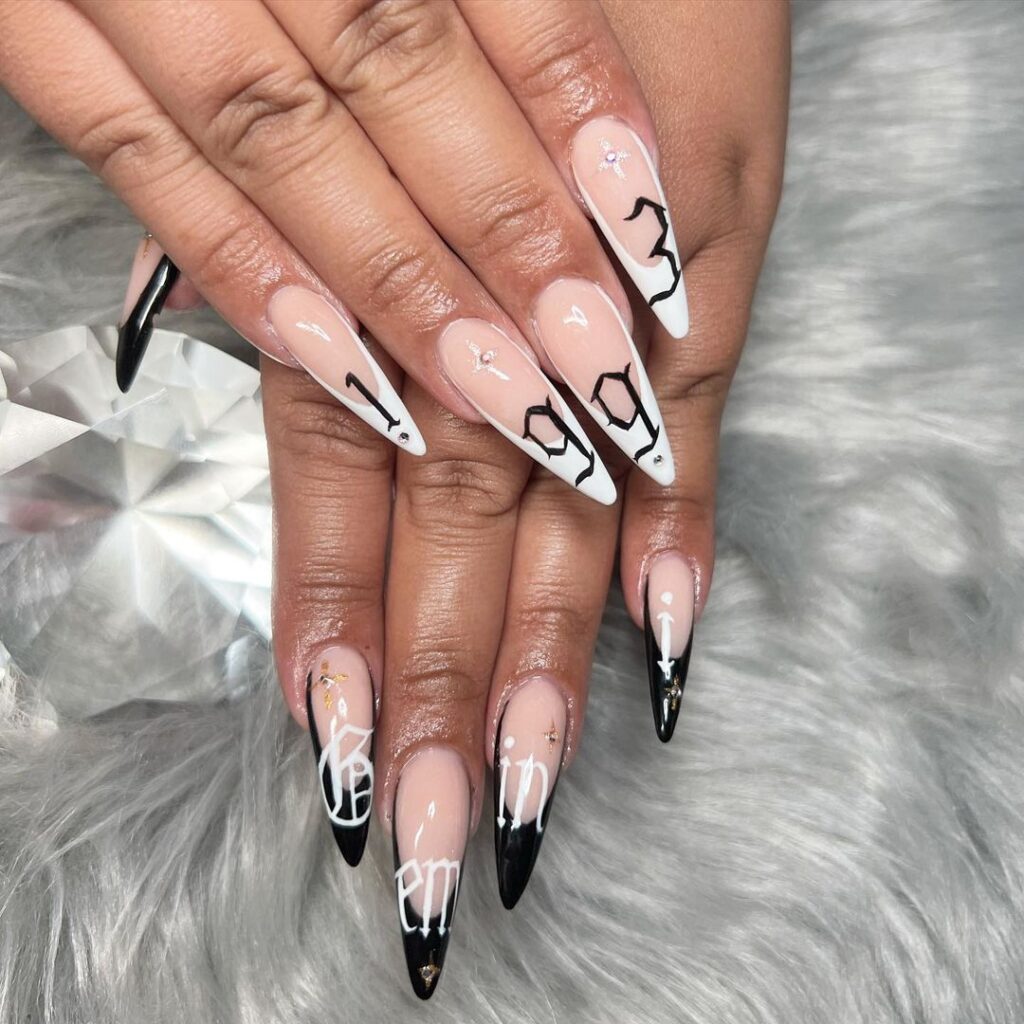 Gemini Birthday Nail Idea