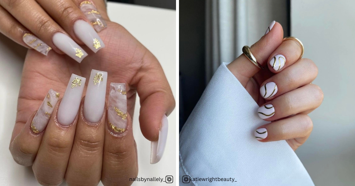 Ongle Blanc Avec Feuille Dornull