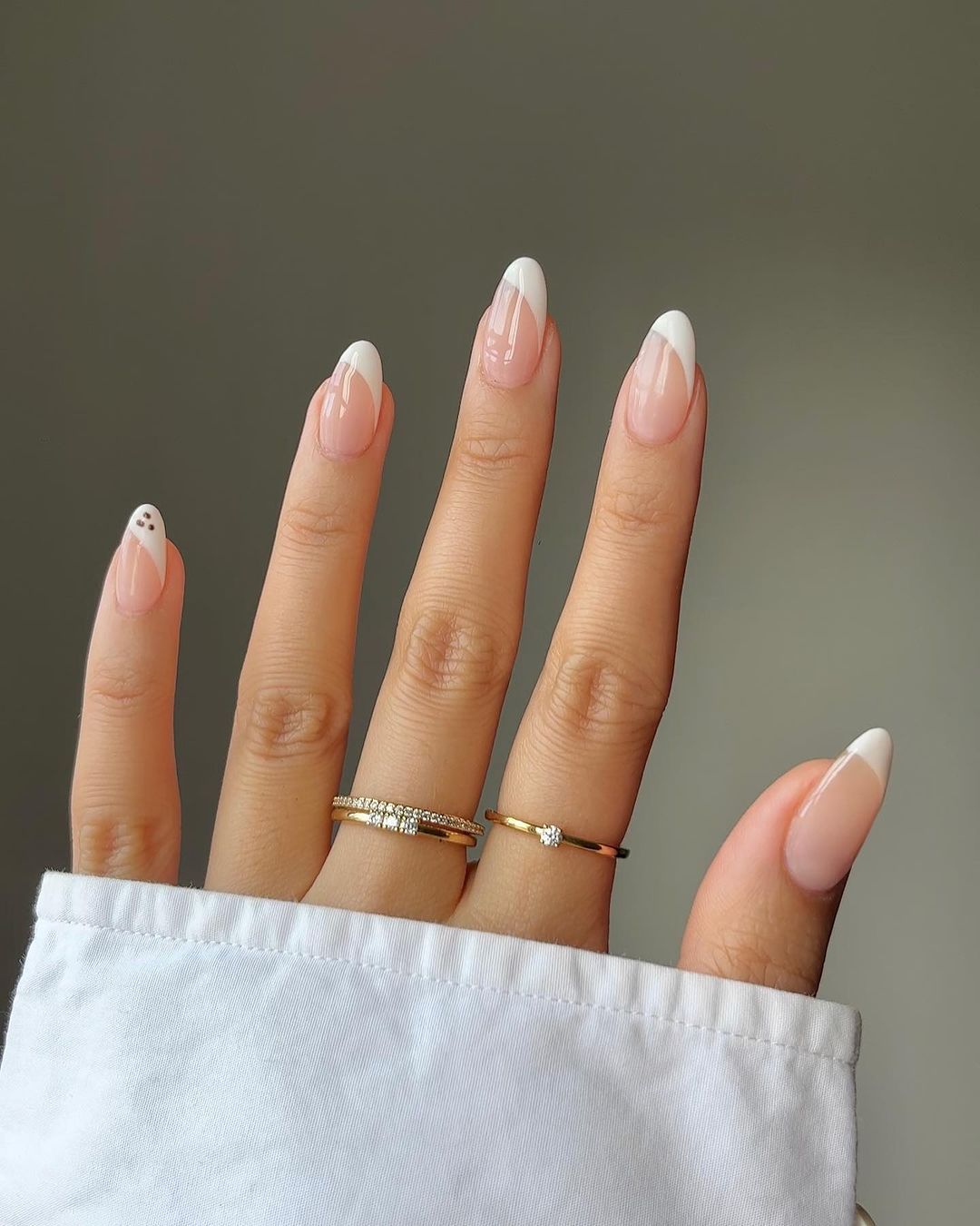 ghostly figure minimalist nails