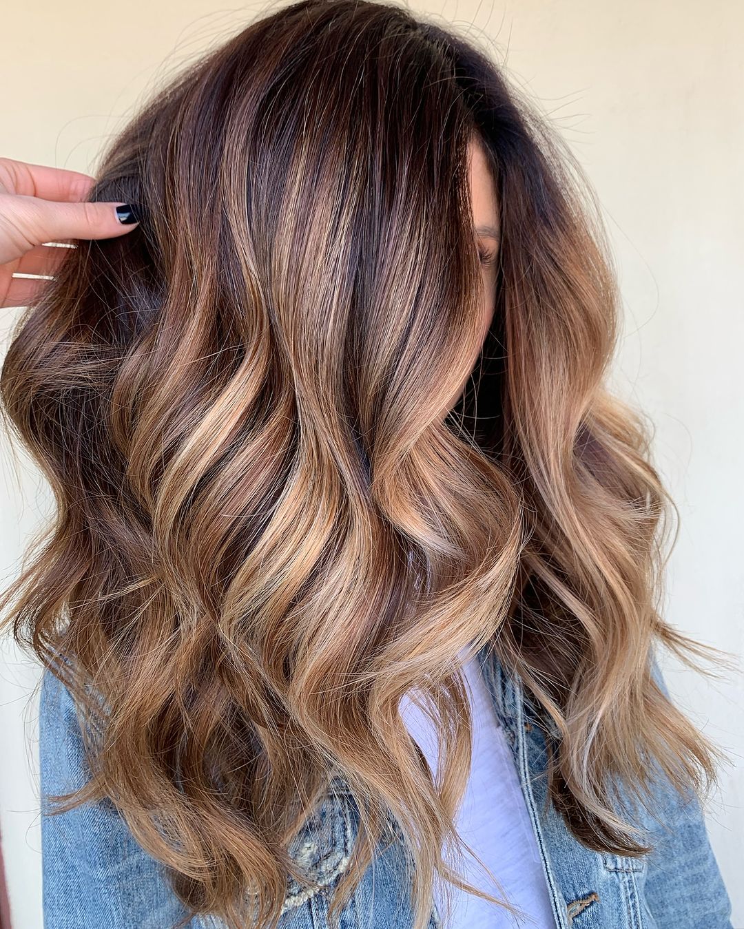 hazelnut slide highlights for brown hair