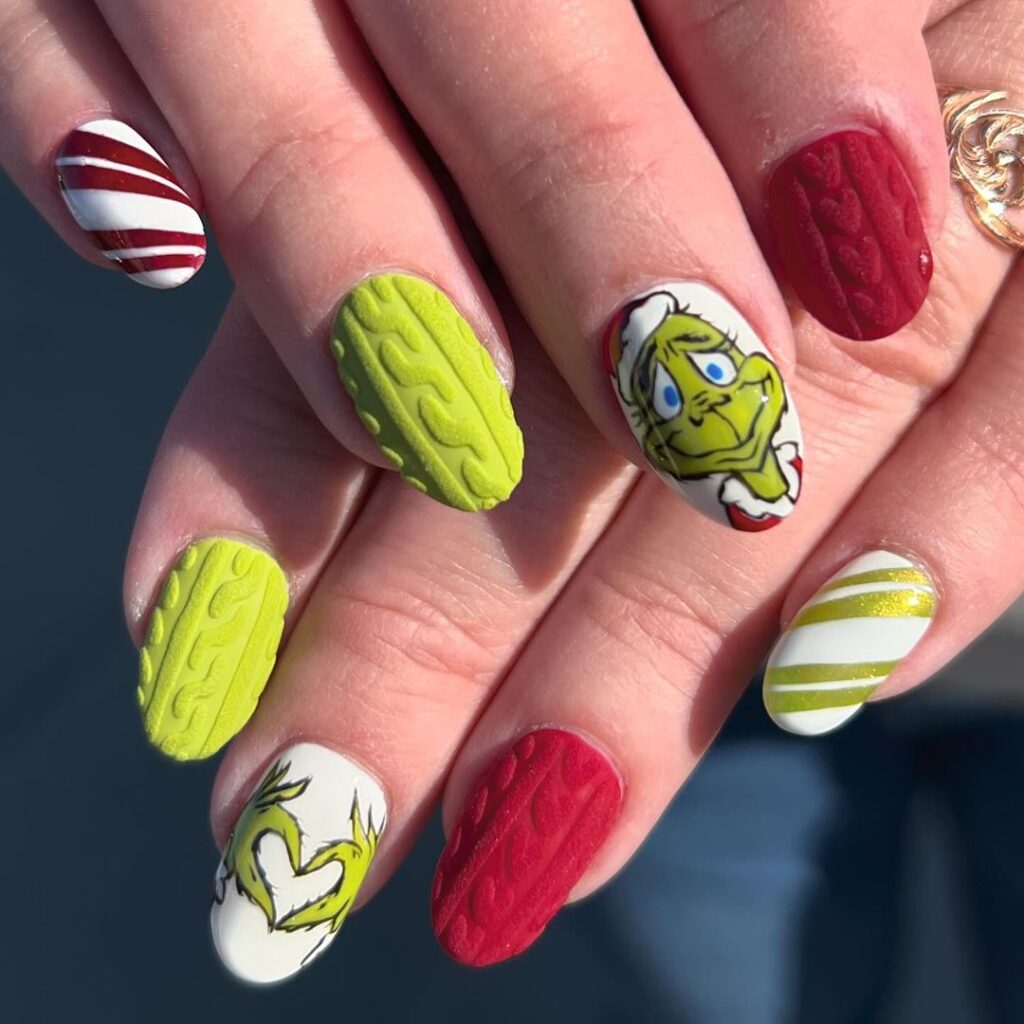 Unhas adoráveis do Grinch