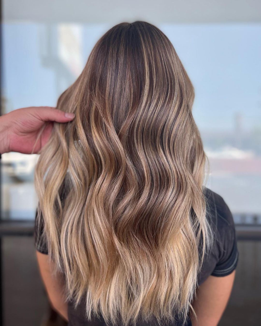 cabelo balayage com banho de mel